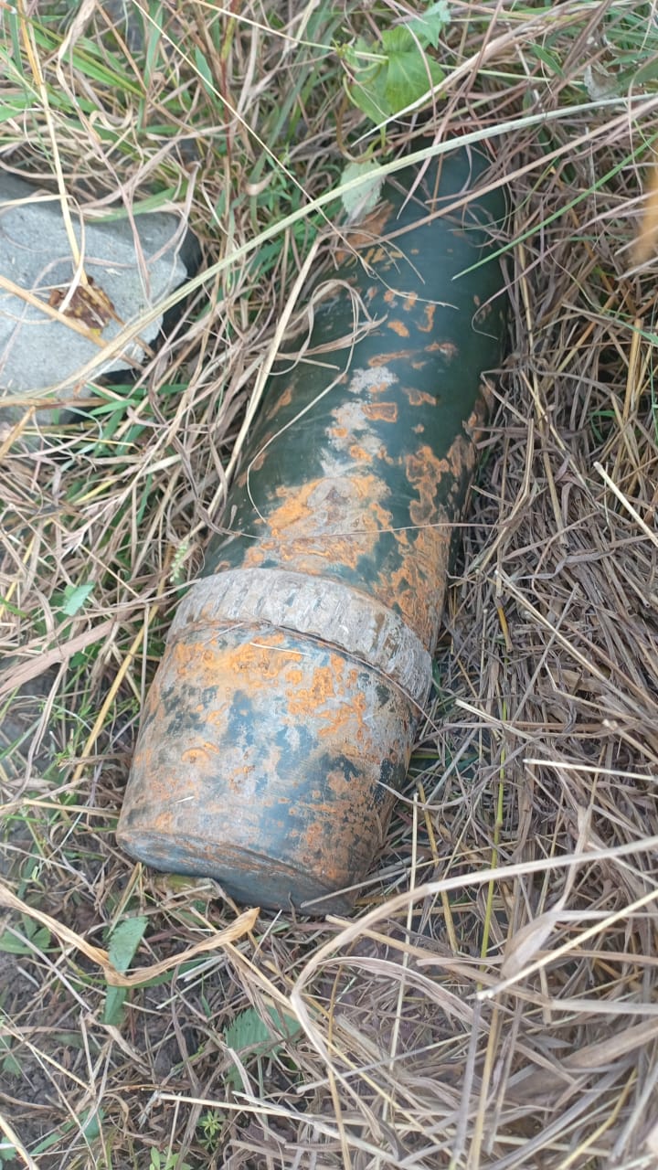 Live Shell Recovered from Field in Naka Panjgarian, Rajouri Live Shell Recovered from Field in Naka Panjgarian, Rajouri