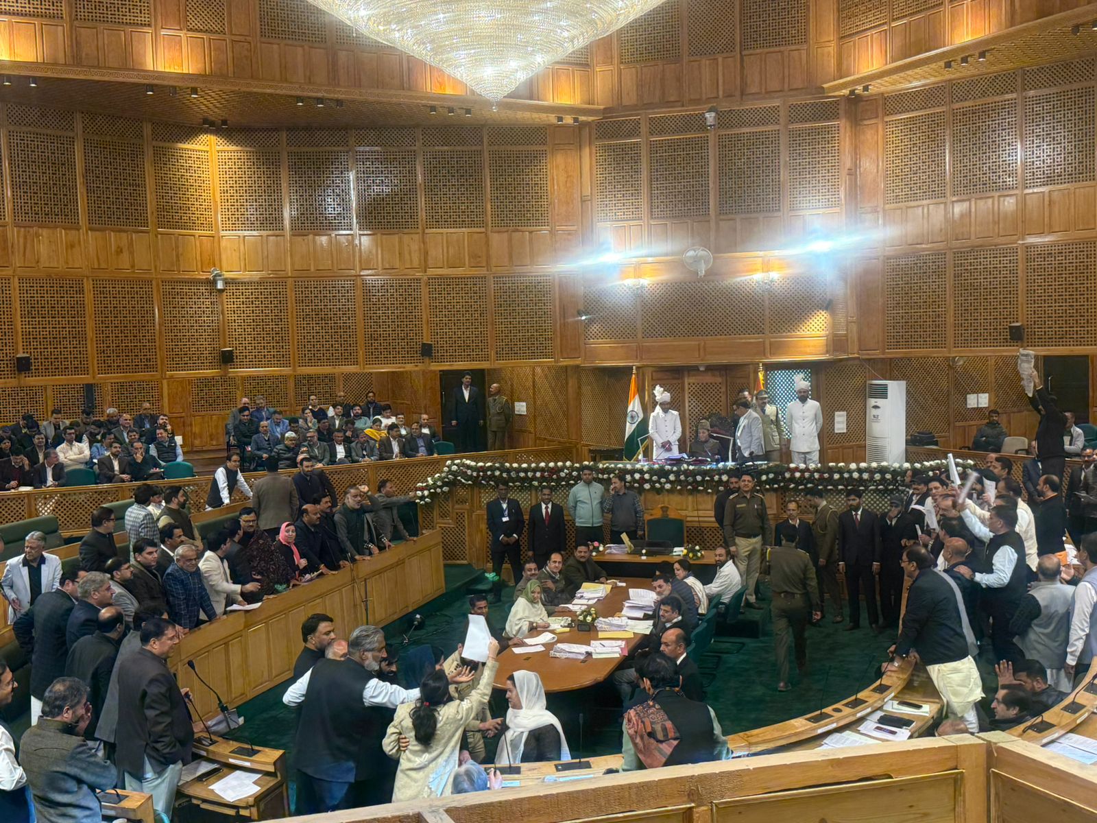 Uproar in J&K Assembly as BJP Demands Dicussion on Rehabilitation of Flood Victims Resolution